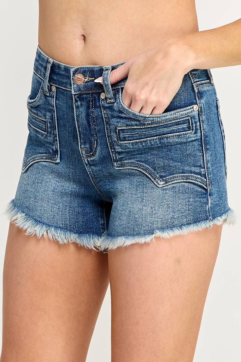 S8037M-TUMMY CONTROL MID RISE WESTERN DETAIL POCKET