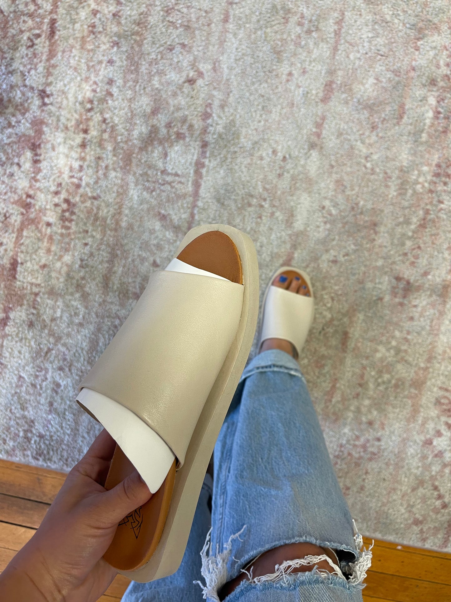 Sand color sandals