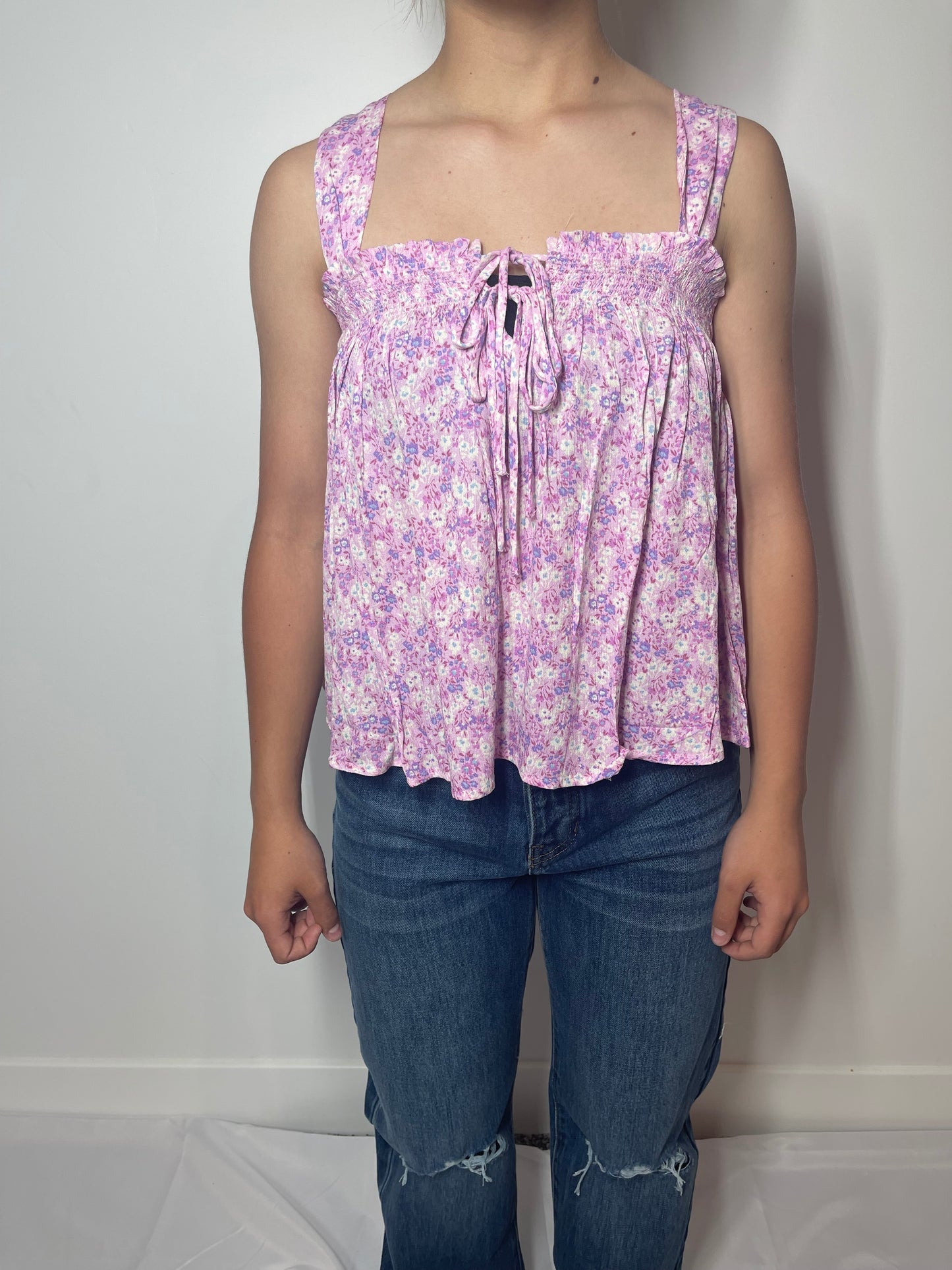 Lilac floral tank