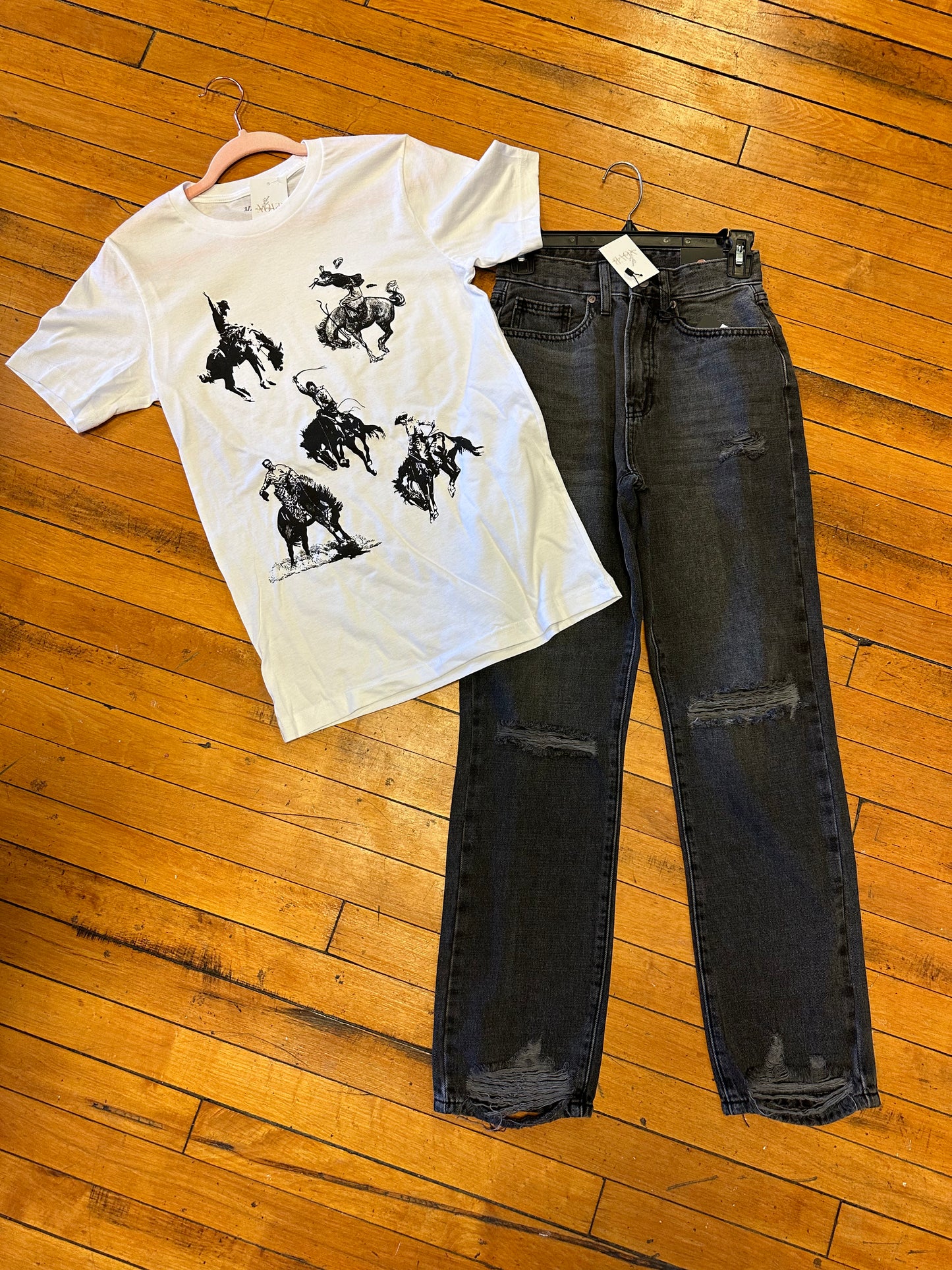 Washed black USA jeans