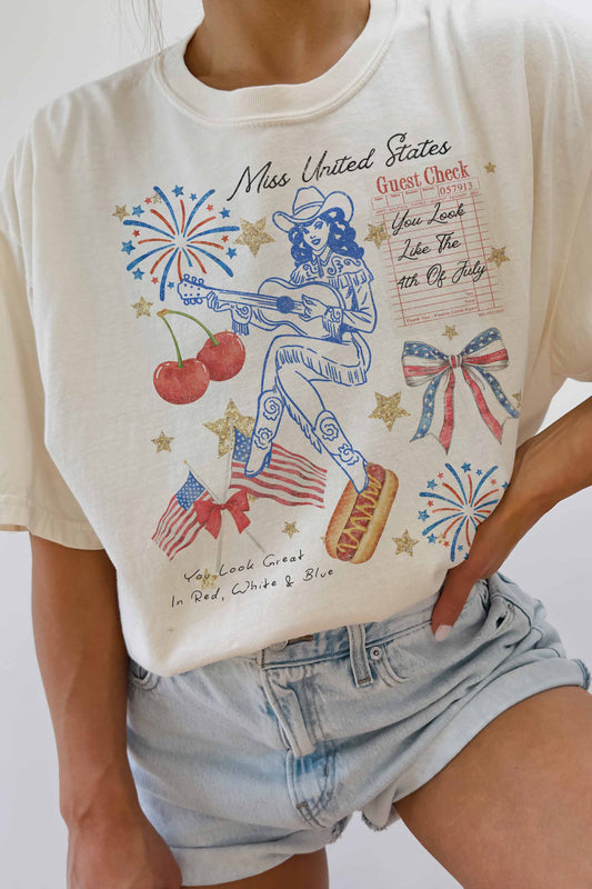 [G1938X-OTS]-MISS UNITED STATES OVERSIZED TEE