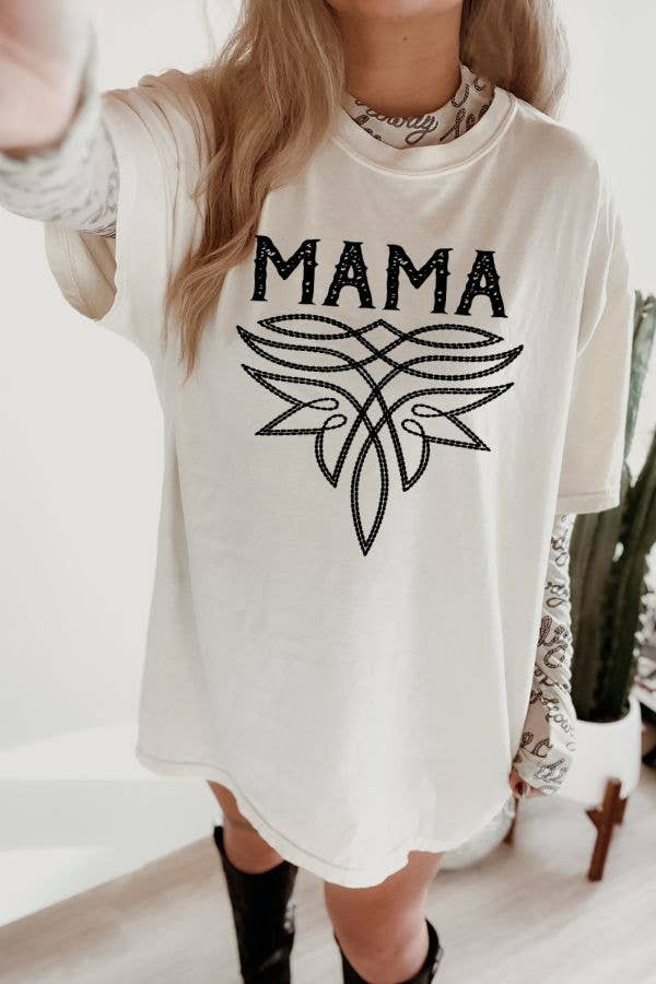 Western Mama Boot Stitch T-Shirt