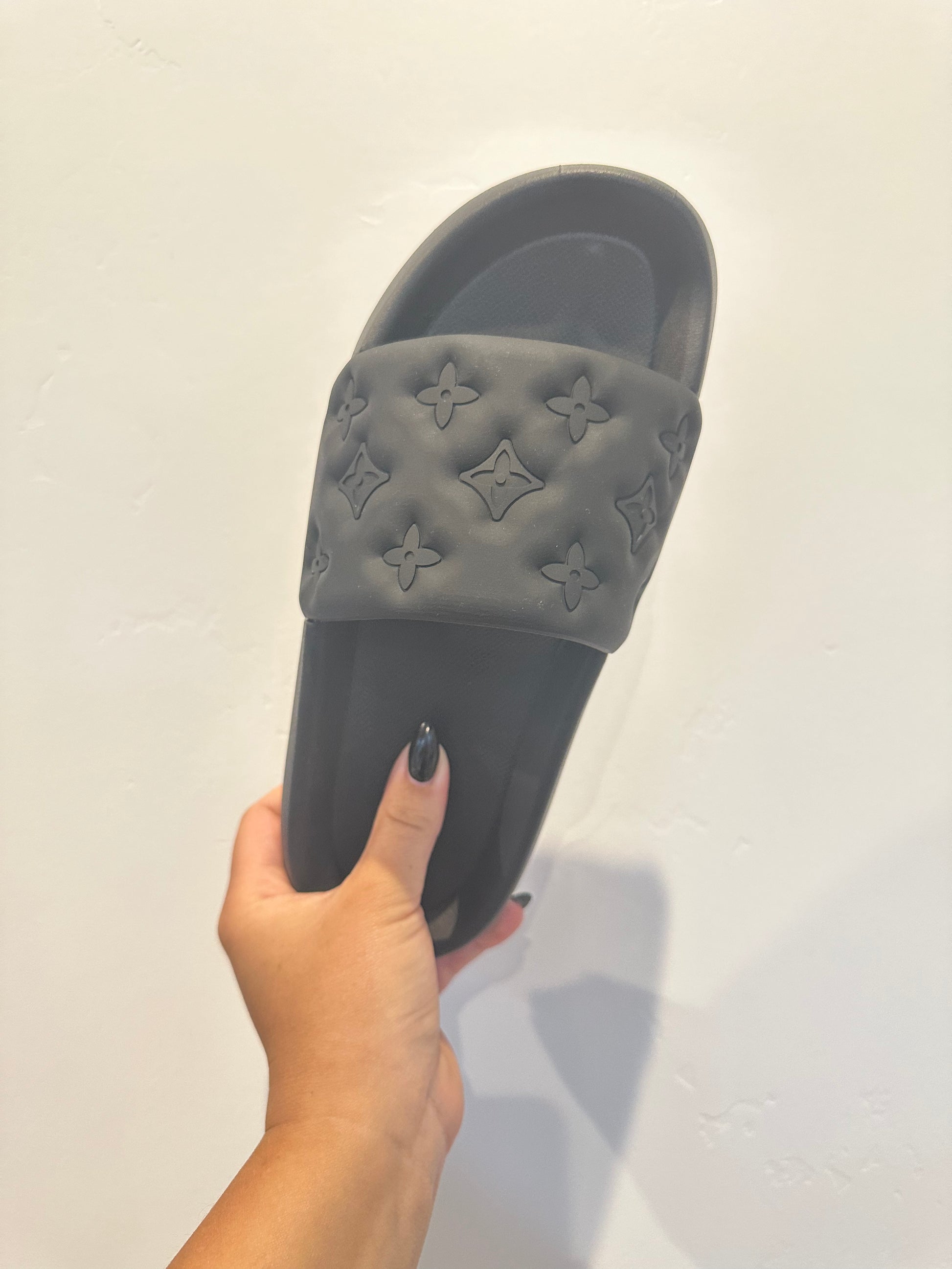 Louis Vuitton LV Monogram Slides - Black Sandals, Shoes - LOU803358