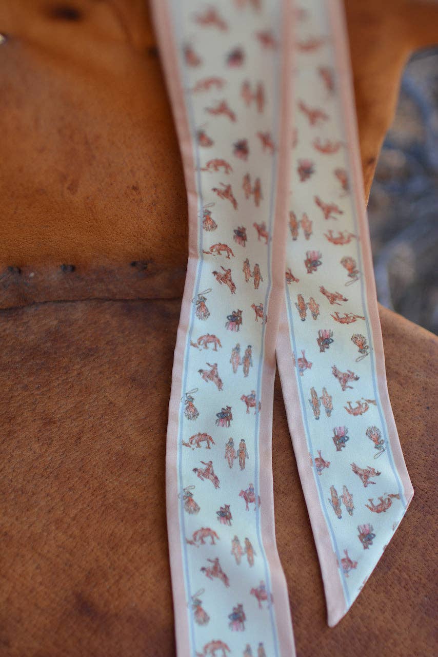 Saddle Club Silk Western Cowgirl Twilly Scarf