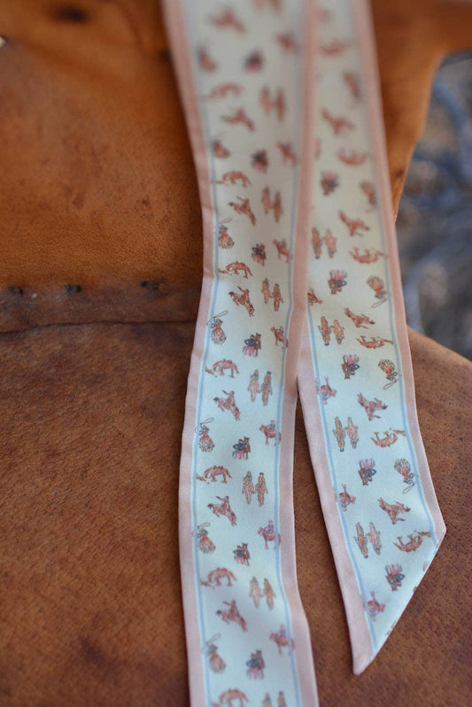 Saddle Club Silk Western Cowgirl Twilly Scarf