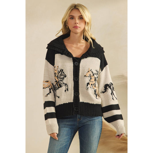 Sweater with Horse Print