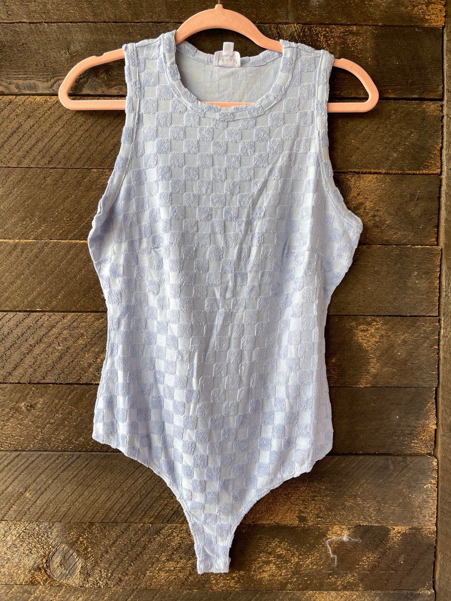 Checkered tank bodysuit