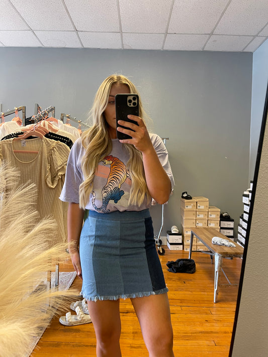 Muti denim skirt