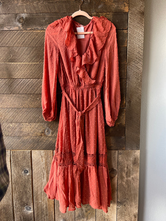 Rust long dress