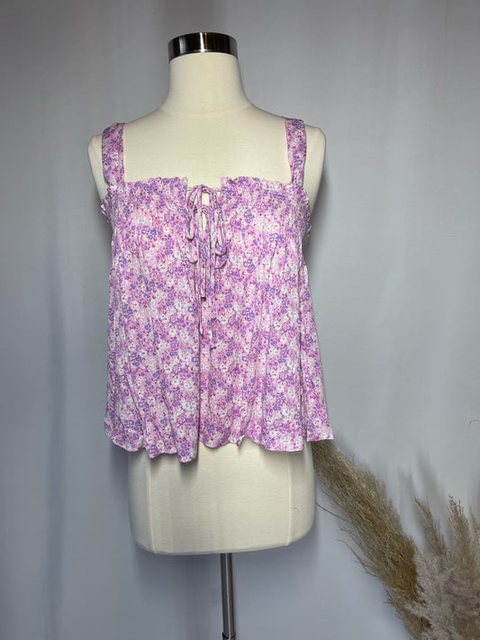 Lilac floral tank