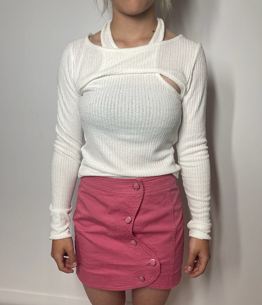 Ribbed knit long sleeve